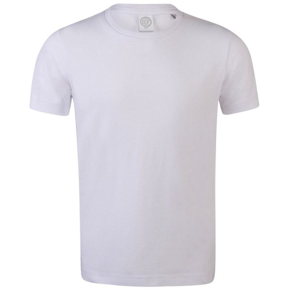 SF Childrens/Kids Feel Good Plain Stretch T-Shirt / White